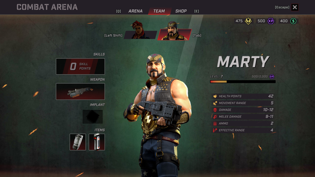Showgunners character customization.